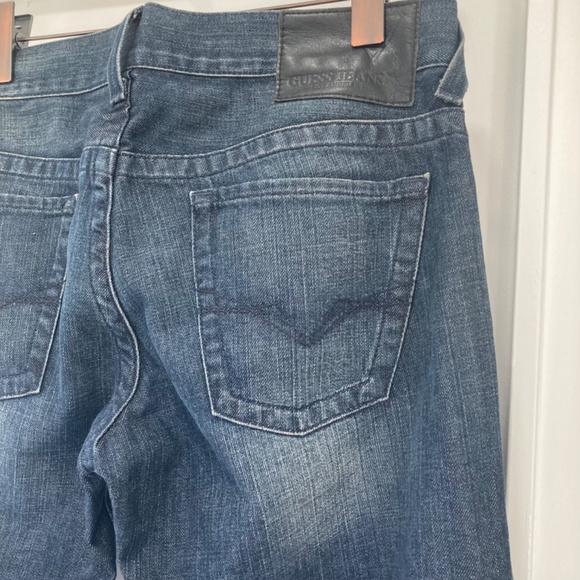 GUESS Jeans Rebel Straight Leg Dark Blue Denim Size 31 x 32 - Picture 12 of 14